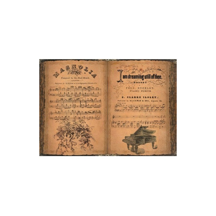Papel de arroz partitura piano